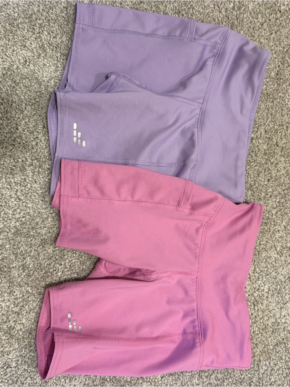 bcg Lavender and Pink Girls' Bike Shorts Duo